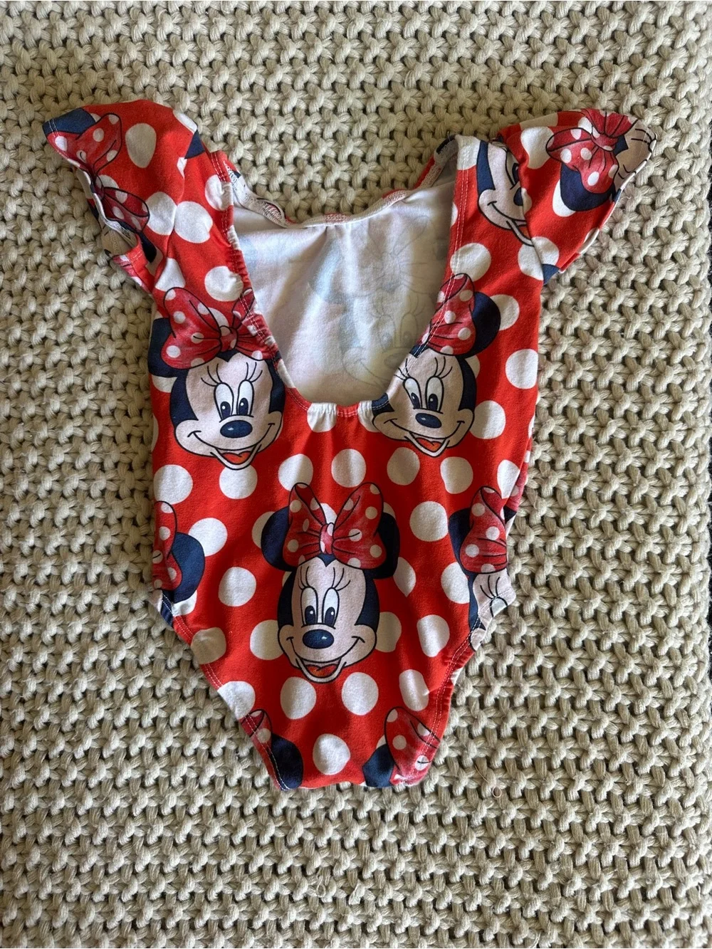 Red Minnie Mouse Polka Dot Kids One-Piece Bodysuit